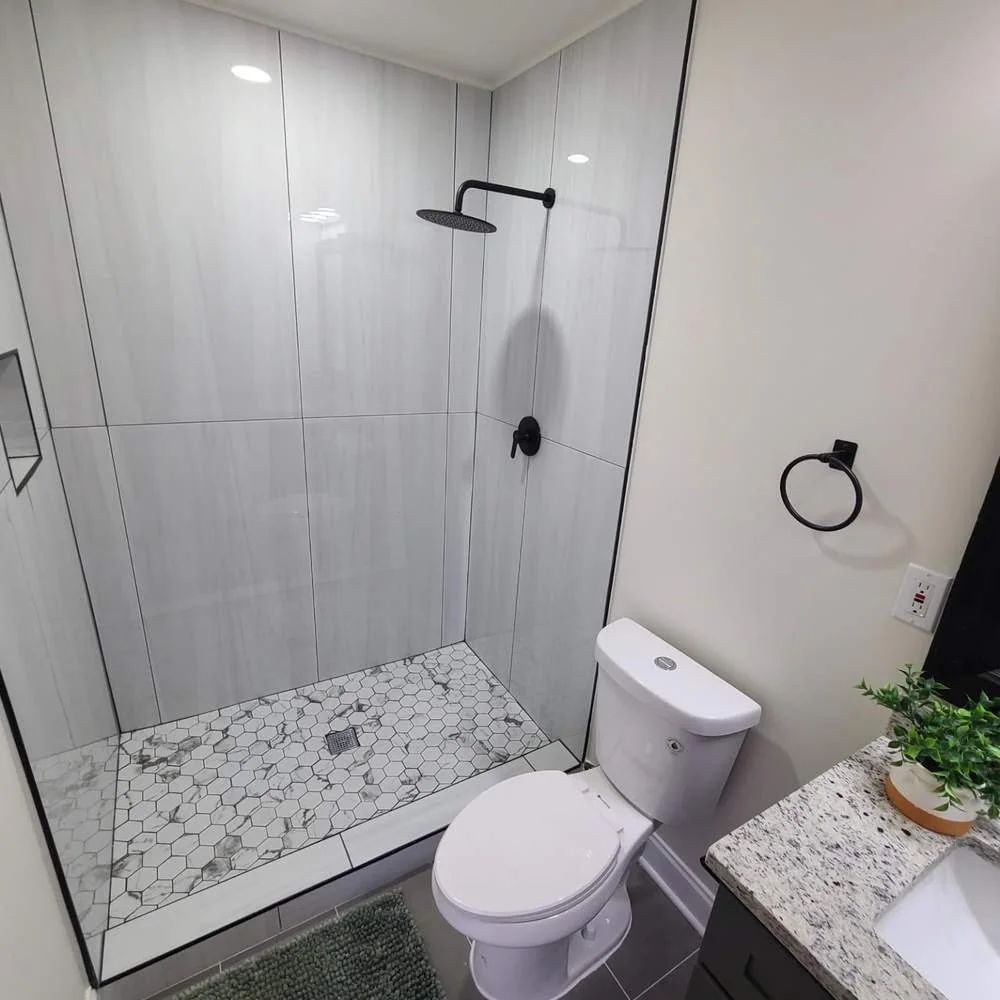 Completed Walk-In Shower