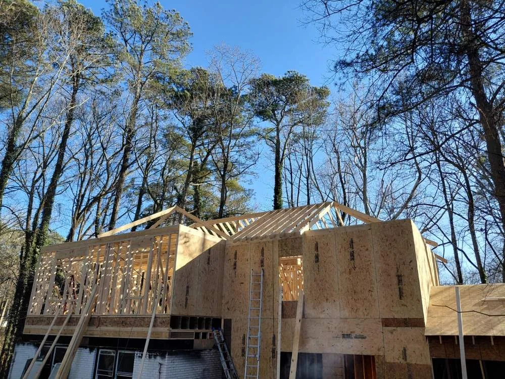 Custom Home Addition Framing