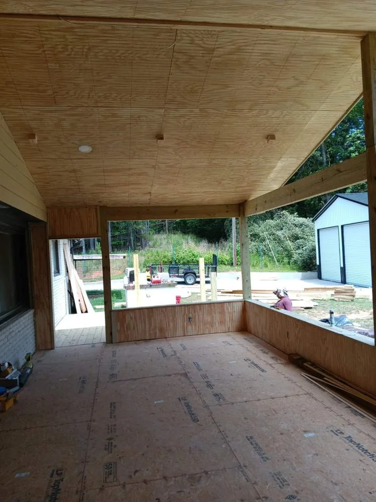 Covered Porch Build In Progress